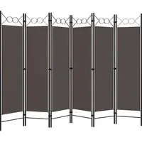 Hecate 6-Panel Room Divider - Anthracite, Fabric