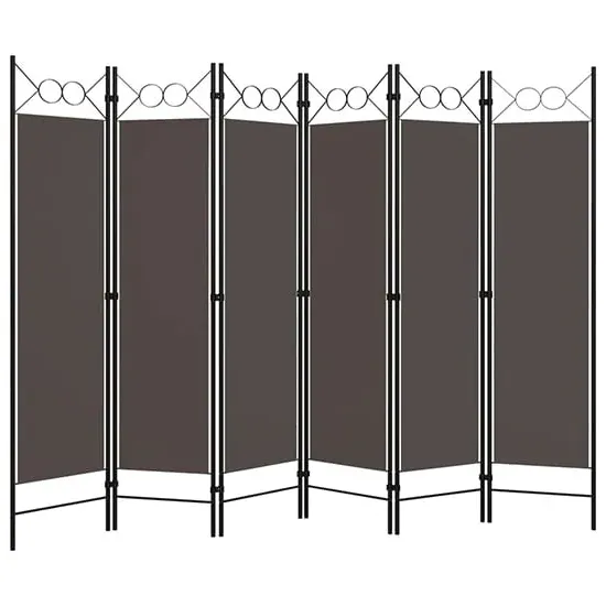 Hecate 6-Panel Room Divider - Anthracite, Fabric