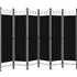 Hecate 6-Panel Room Divider - Black, Fabric