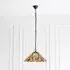 Hector Tiffany Glass Shade Pendant Light - Satin Black