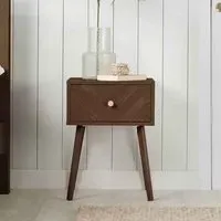 Helena Bedside Cabinet with 1 Drawer - Walnut, MFC alternate view