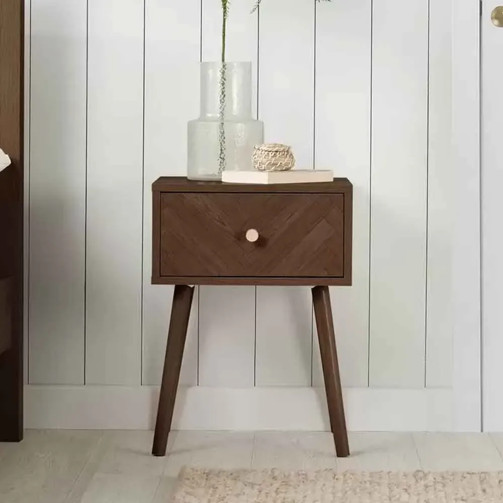Helena Bedside Cabinet with 1 Drawer - Walnut, MFC product