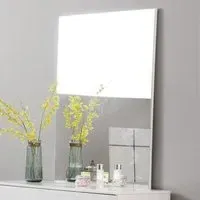Helena High Gloss Dressing Table Mirror - White, MDF