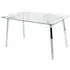 Helena Rectangular Dining Table - Clear Glass, Chrome