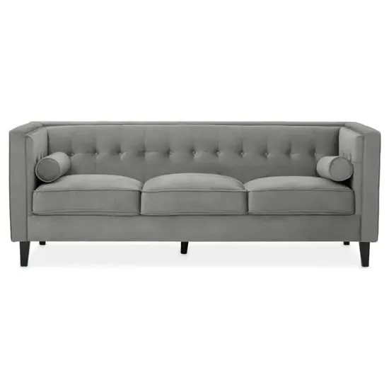 Helix 3-Seater Sofa - Grey, Velvet image