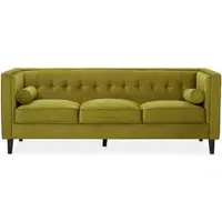 Helix 3-Seater Sofa - Olive, Velvet