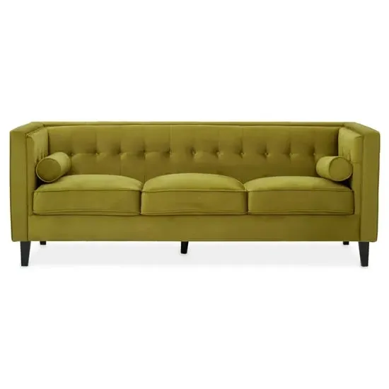 Helix 3-Seater Sofa - Olive, Velvet