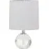 Helna Crystal Base Table Lamp - Grey, Chrome