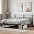 Helotes Double Bed Frame with Headboard - Black, Steel