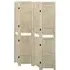 Helsa Wood 4 Panel Room Divider - White, Paulownia