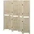Helsa Wood 5 Panel Room Divider - White, Paulownia