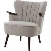 Helsinki Bedroom Chair - Taupe, Fabric