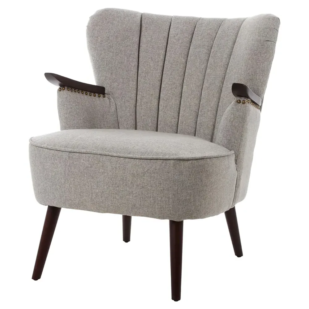 Helsinki Bedroom Chair - Taupe, Fabric