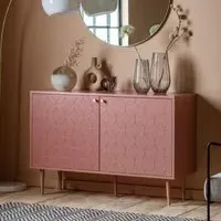 Helston 2 Door Storage Cabinet - Pink, Wood