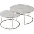 Hennie Round Set of 2 Coffee Tables - Vilas Grey, Sintered Stone
