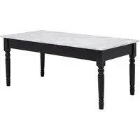 Henova Rectangular Coffee Table - White, Marble