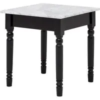 Henova Square Side Table - White, Marble