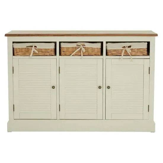 Henrik 3-Door Sideboard with Storage - Cream, MDF image