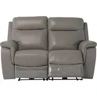 Henrika 2-Seater Electric Recliner Sofa - Grey, Faux Leather