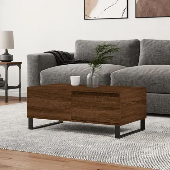Henry Coffee Table with Storage - Brown Oak