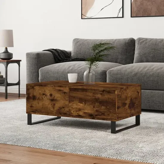 Henry Coffee Table with Storage - Smoked Oak