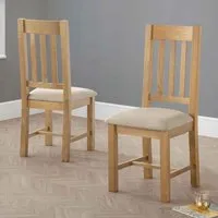 Henvora Cross-Back Dining Chairs (Pair) - Oak, Wood alternate view