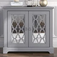 Herceg 2-Door Storage Cabinet - Grey, Wood
