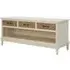 Heritox 3-Drawer TV Stand with Shelf - Pearl White, Pine Wood