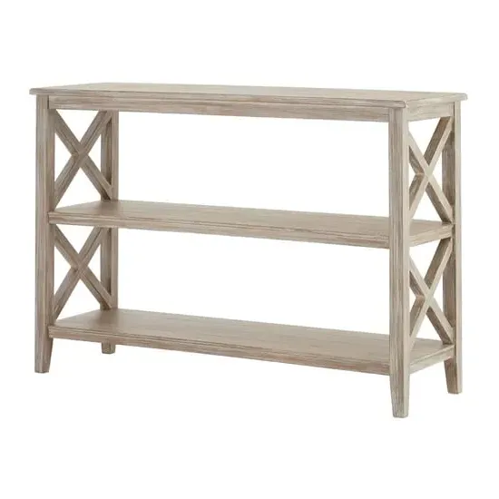 Heritox 3-Shelf Bookcase - Weathered Natural, Pine Wood