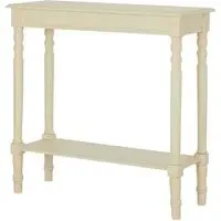 Heritox Console Table - Antique White, Pine Wood
