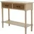 Heritox Console Table with 2 Drawers - Pearl White, Pine Wood