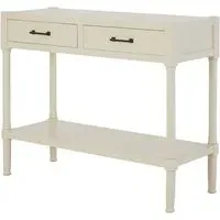 Heritox Console Table with 2 Drawers - Vintage Grey, Pine Wood