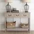 Heritox Console Table with 3 Drawers - Vintage Grey, Pine Wood