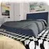 Heron King Size Bed Frame - Blue, Linen