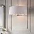 Herriman 3 Light Fabric Shade Ceiling Light - Bright Nickel