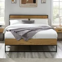 Herriman Double Bed Frame - Light Oak, Wood alternate view