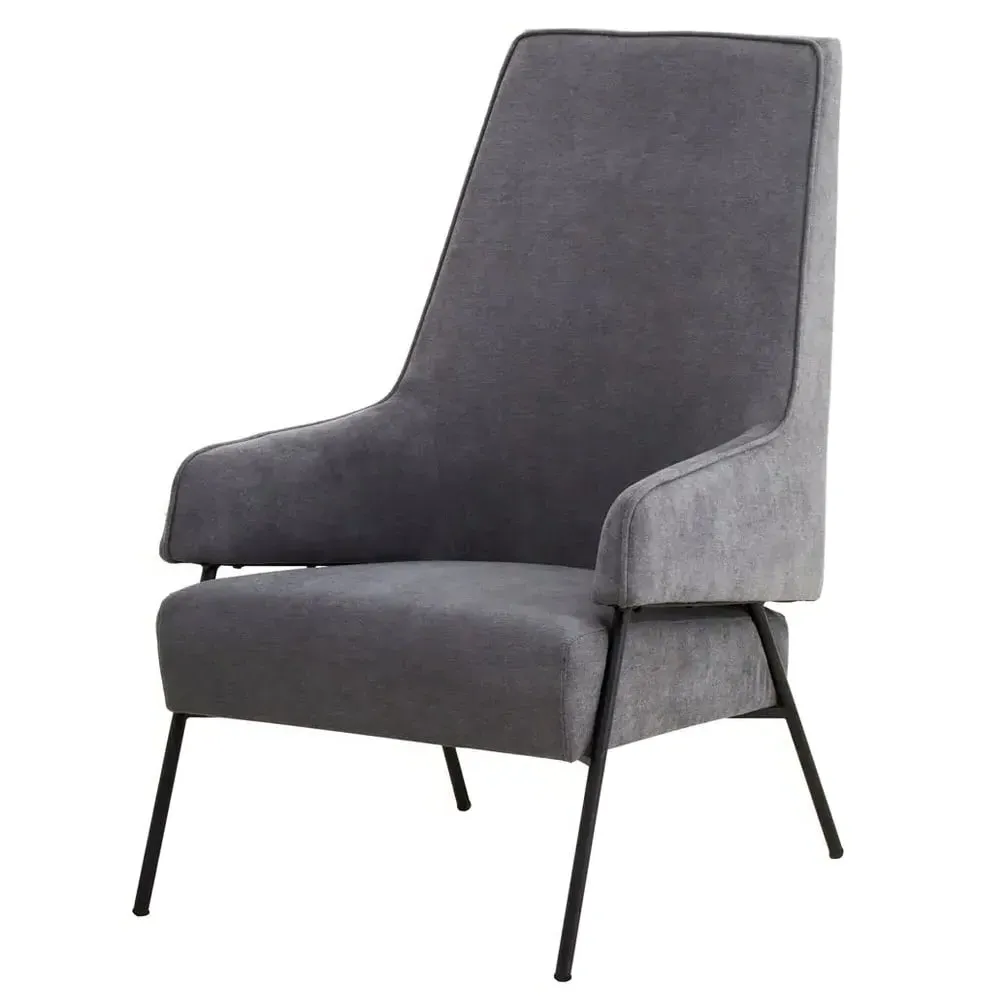 Herriman Velvet Bedroom Chair - Ash image