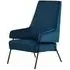 Herriman Velvet Bedroom Chair - Blue