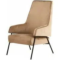 Herriman Velvet Bedroom Chair - Mink