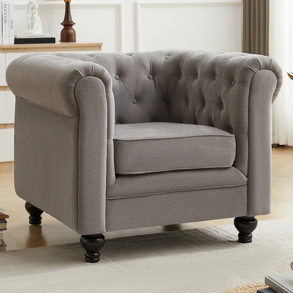 Hertford 1-Seater Sofa - Grey, Fabric image