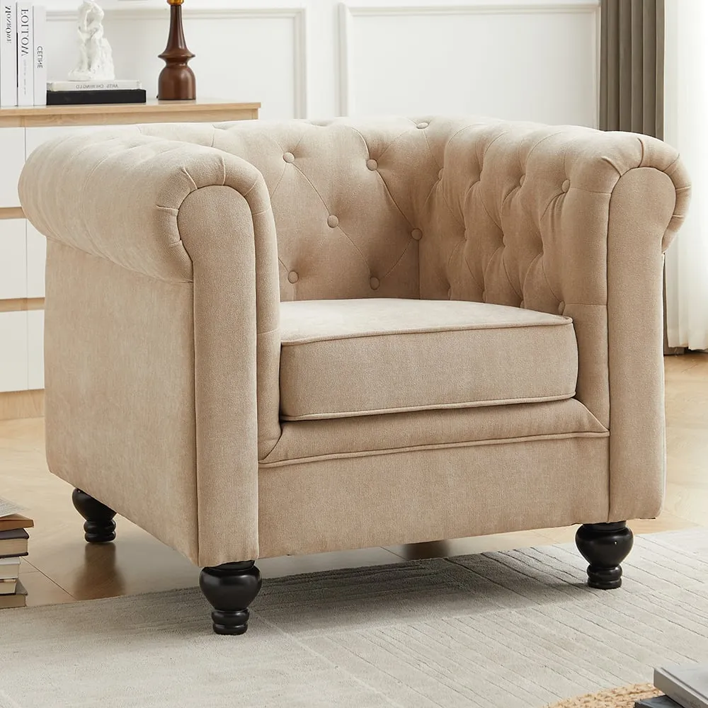 Hertford 1-Seater Sofa - Stone, Fabric