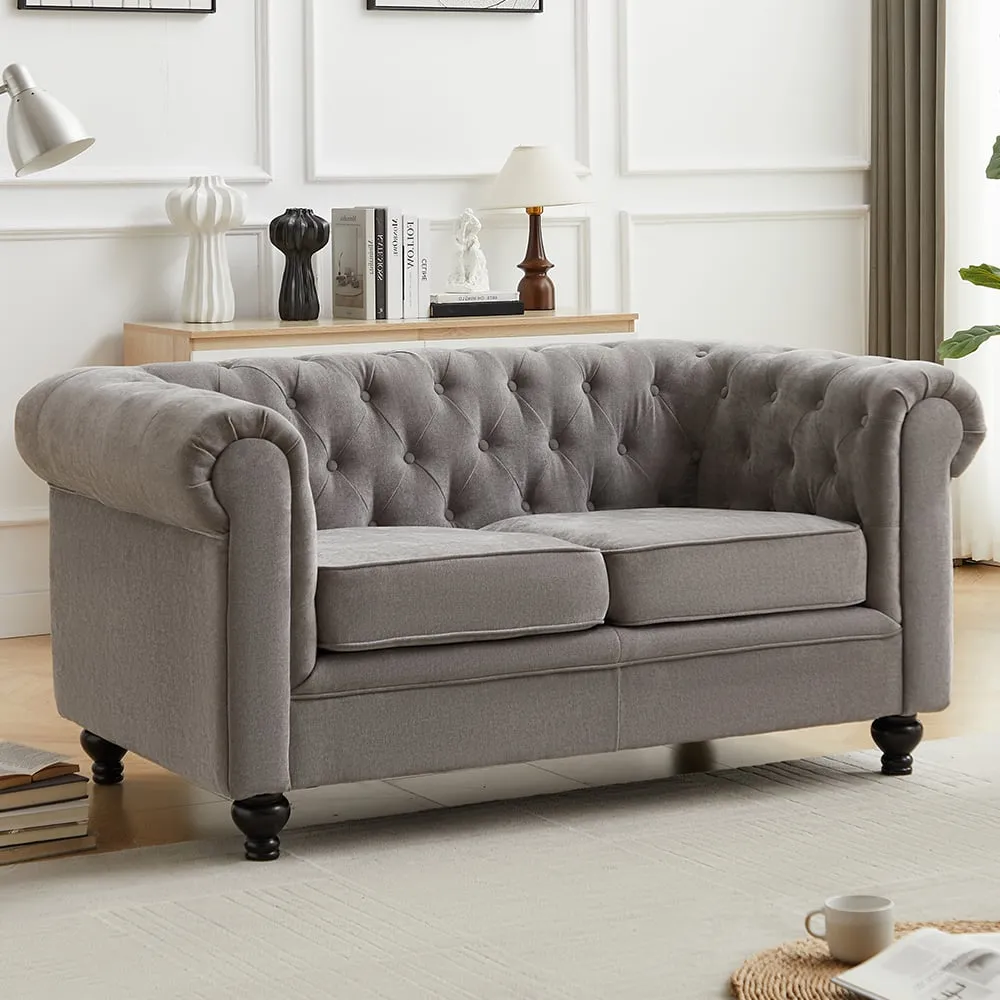 Hertford 2-Seater Sofa - Grey, Fabric