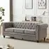 Hertford 3-Seater Sofa - Grey, Fabric