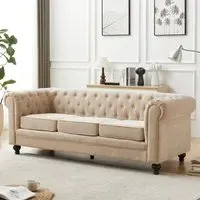Hertford 3-Seater Sofa - Stone, Fabric