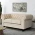 Hertford Chesterfield 2-Seater Sofa - Ivory, Faux Leather