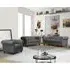 Hertford Chesterfield 3+2+1 Sofa Set - Dark Grey, Faux Leather