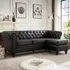 Hertford L-Shaped Corner Sofa - Black, Faux Leather