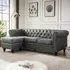 Hertford L-Shaped Corner Sofa - Dark Grey, Faux Leather
