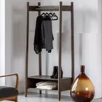 Hervey Coat Rack with Shelf - Smoked, Oak