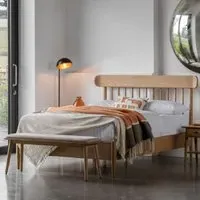 Hervey Double Spindle Bed Frame - Natural, Oak